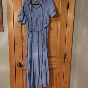 Elegant Blue Women's Dress